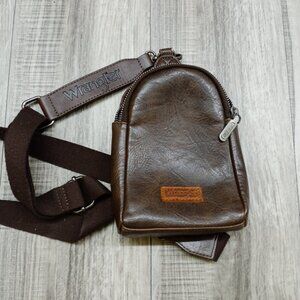 Wrangler Vegan Leather Crossbody Bag Small Sling Bag for Women